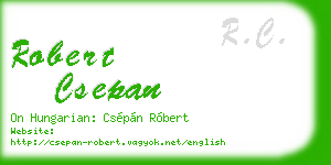 robert csepan business card