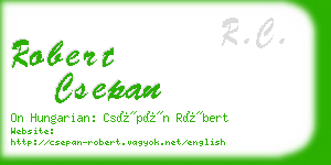 robert csepan business card